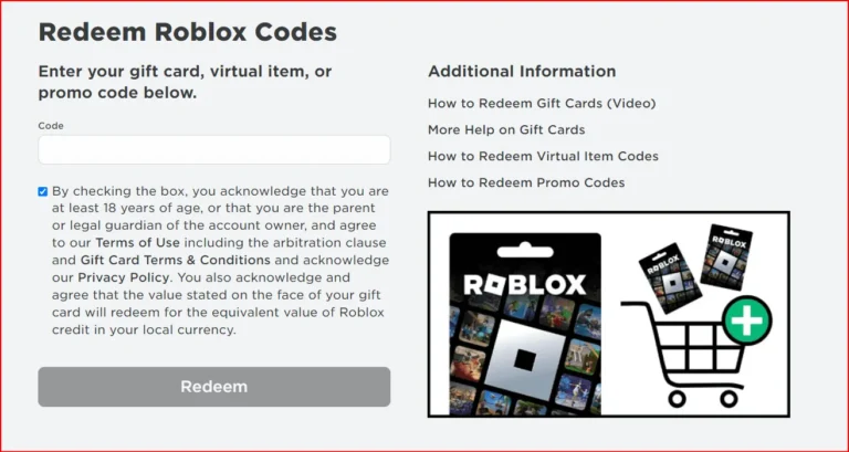 Free Roblox Gift Card Codes